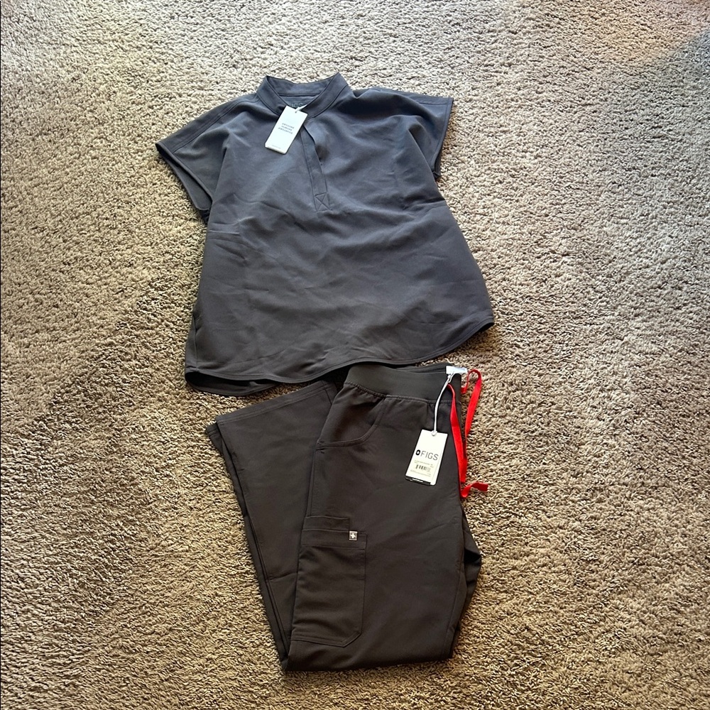 Figs Kade Cargo Pants and Rafaela Top Set NWT